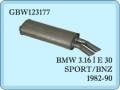 BMW 3.16i Rear Exhaust. Double-Double E30