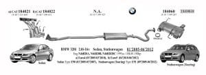 BMW E90 ARKA EGZOZ. 3.18İ - 3.20Tİ (2005 - 11)