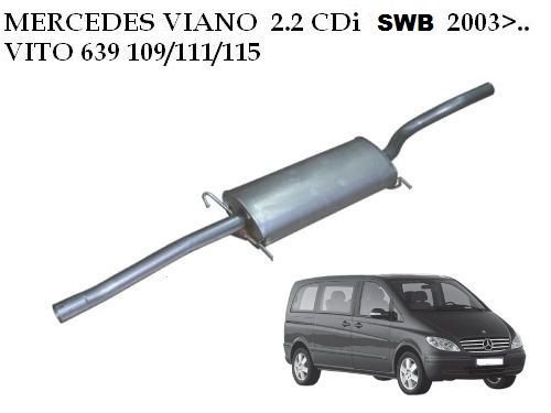 MERCEDES VİTO  ORTA EGZOZ 2.2 CDİ (Kısa Şase 2003>...