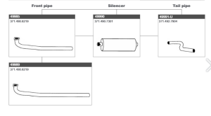 MERCEDES MB300 ÖN BORU EGZOZ