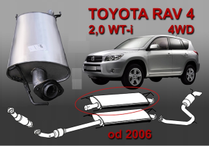 TOYOTA RAV 4 ORTA EGZOZ   2.0 - 2.2 - 2.4  (2005 - 12)