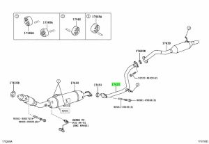 TOYOTA AURİS  ORTA ARA BORU  EGZOZ. 1.3 - 1.4 - 1.6 (2007 - 12)