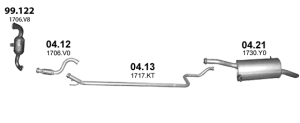 CİTROEN BERLİNGO  ARKA EGZOZ. 1.6 HDİ (2008 - 11)