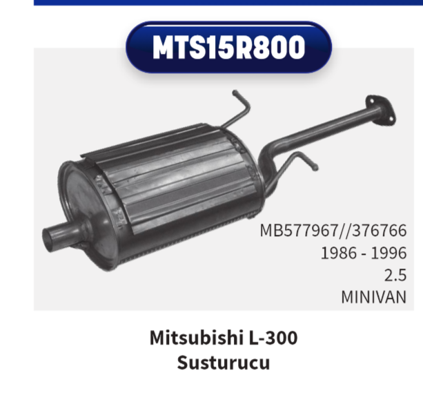 Mitsubishi L300  Orta Egzoz.