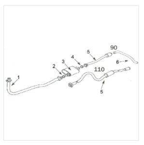LANDROVER DEFENDER 110 VORDERER AUSPUFF. 2.5 I (L316) (1985 - 93)