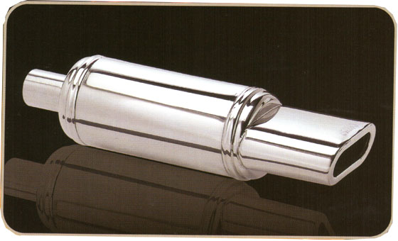  Sport-Auspuff mit flachem Topf und vollem Endrohr