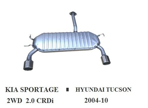 HYUNDAI TUCSON HECKAUSPUFF. 2,0 CRDI (2004 - 09)