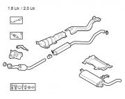 RENAULT LAGUNA 3  ARKA EGZOZ 1.6 / 2.0 2007>...