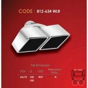 KARE YATIK EGZOZ UCU ÇİFT ÇIKIŞ