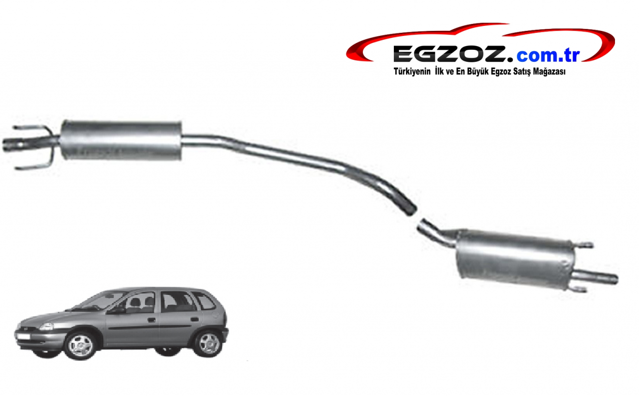 OPEL CORSA B  ARKA - ORTA  EGZOZ 1.2 /1,4İ /1.6i ( 1993 -00 )