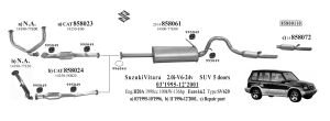 SUZUKİ VİTARA ARKA BORULU EGZOZ 2.0İ V6  (1995-00)