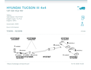 HYUNDAİ TUCSON ÖN  EGZOZ SPİRALLİ 1.6 GDi  (2015 - 21)