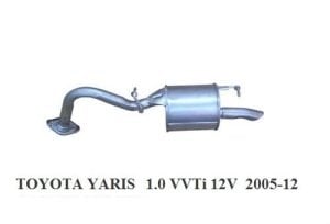 TOYOTA YARIS 1.0VVTI REAR EXHAUST. 2006>...
