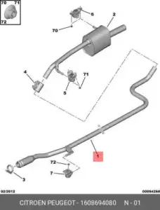 CITROEN ELYSEE ORTA EGZOZ  1.6HDI  2012>...