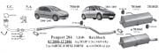 PEUGEOT 206 KATALYSATOR 1.1 - 1.4i (2001 - 09)