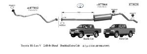 TOYOTA HİLUX  ÖN BORU EGZOZ. 2.4 -2.8 D 4X4 LN106  (1989 -97)