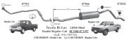 TOYOTA HILUX REAR EXHAUST. 4X4 LN106 (1985 -96)