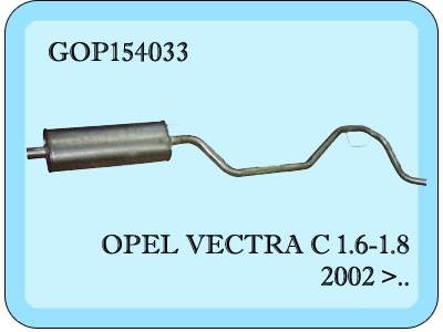Opel Vectra C  Orta Egzoz  1.6 - 1.8