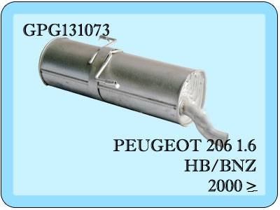 Peugeot 206  Arka  Egzoz  1,6 HB 98-00