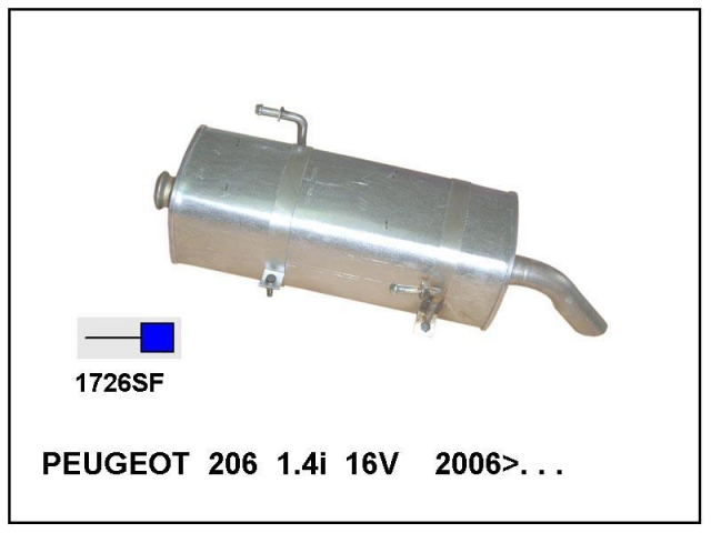 PEVGEOT 206 1.4İ 16V ARKA EGZOZ. 2006>