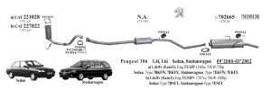 PEUGEOT 306  ORTA EGZOZ. 1.4/1.6 i  2000>...