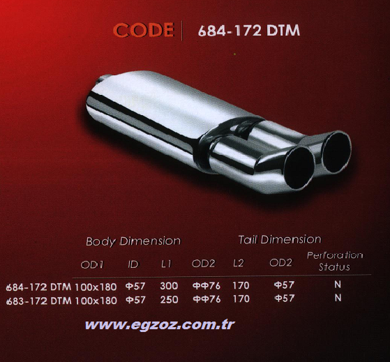 PEUGEOT PERFORMANCE HECKAUSPUFF DUAL OUTLET DTM